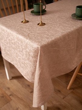 Скатерть льняная Крокус без салфеток