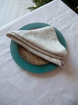 Салфетка льняная Морозная роспись