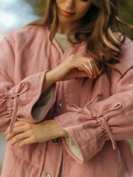Куртка-жилет Boho dusty rose