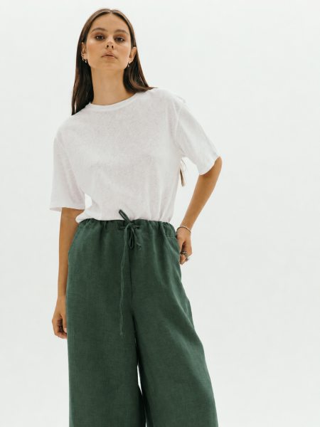 Брюки-кюлоты Kaia limited green