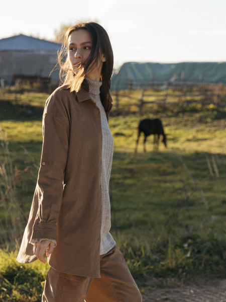 Рубашка velvet Celine limited chocolate