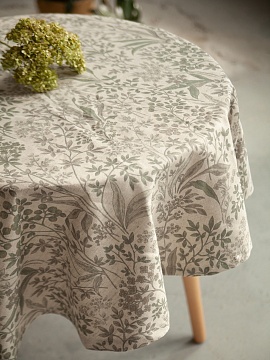 Скатерть льняная Мильфлёр круглая без салфеток