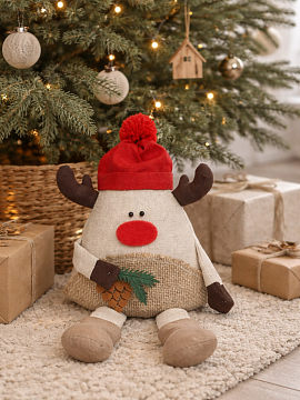 Льняной сувенир Треугольный Олененок