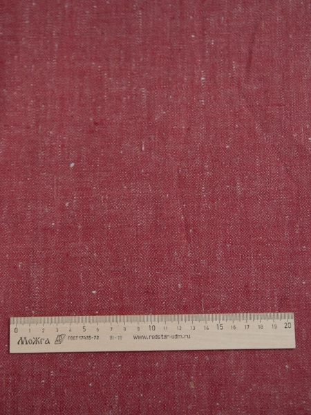 Льняная ткань Бордовая арт.135