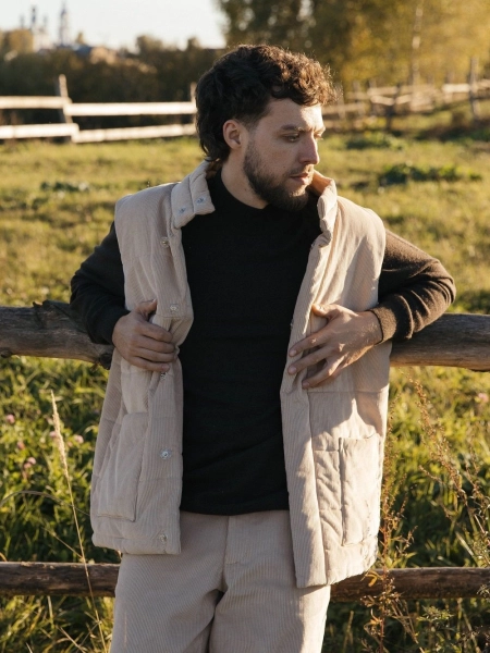 Жилет стеганый velvet Snowfall limited beige