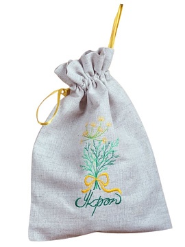 Мешочек льняной с вышивкой Укроп
