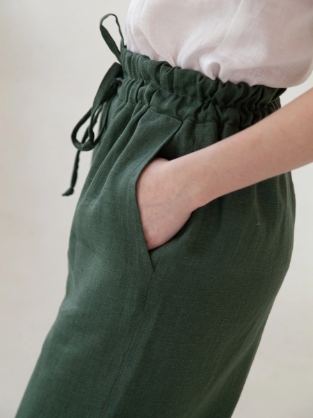 Брюки-кюлоты Kaia limited green