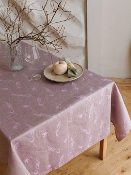 Скатерть прямоугольная Тюльпаны цвет сиреневый без салфеток