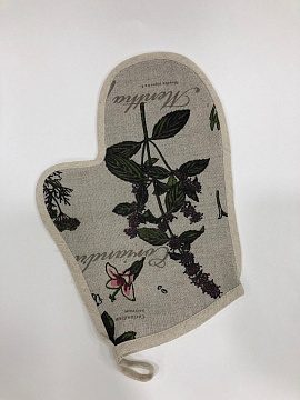 Рукавица для бани изо льна Ботаника