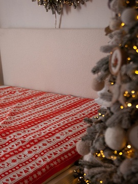 Льняная простыня Олени