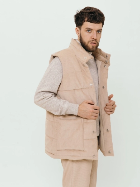 Жилет стеганый velvet Snowfall limited beige