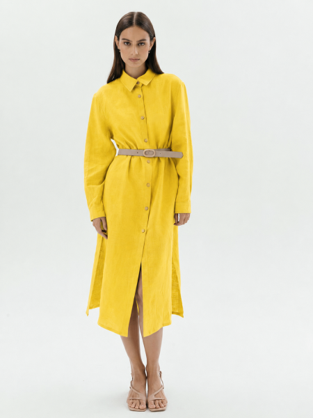 Платье-рубашка Fresh limited yellow