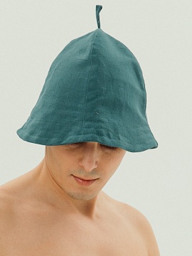 Шапка льняная для бани цвет маренго