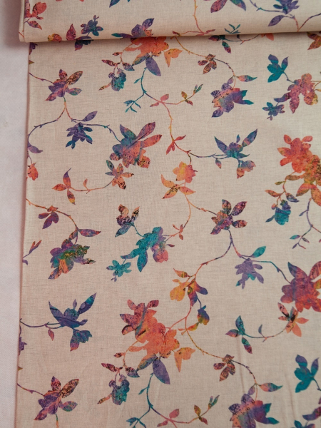 Ткань льняная Осенний мотив-3
