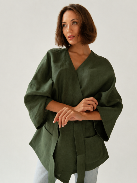 Кимоно Sakura limited green