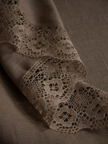 Скатерть с кружевом прямоугольная Lace edition natural
