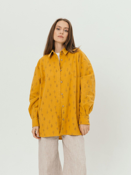 Рубашка flannel Liberty limited mustard trees
