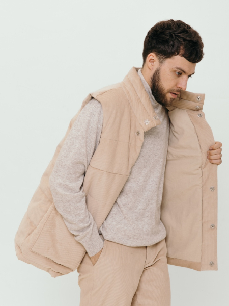 Жилет стеганый velvet Snowfall limited beige