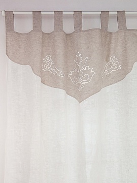 Штора льняная на петлях Гревена-2 145х250 см.