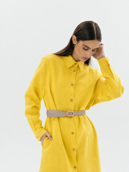 Платье-рубашка Fresh limited yellow
