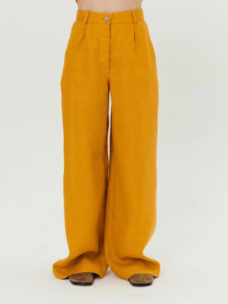Брюки-палаццо Parisian limited mustard pattern