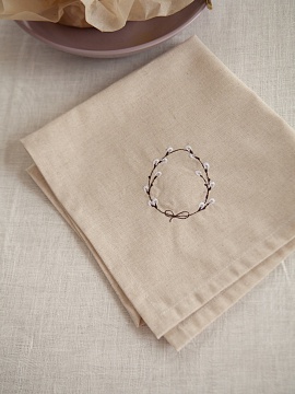 Салфетка льняная Вербное воскресенье