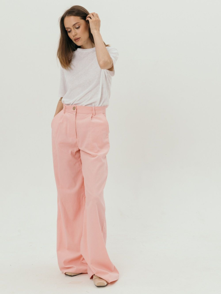 Брюки-палаццо velvet Parisian dusty rose