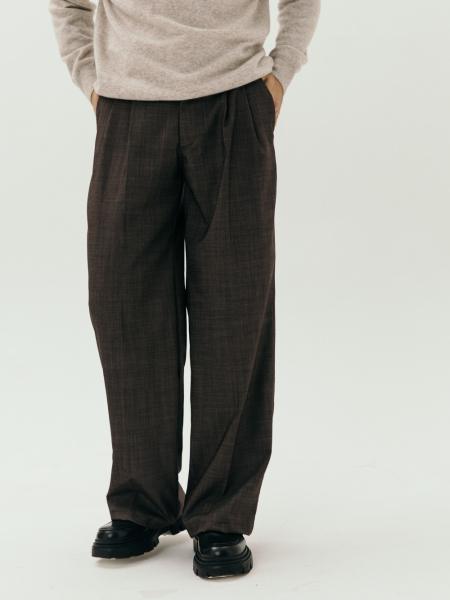 Брюки wool Wide limited chocolate