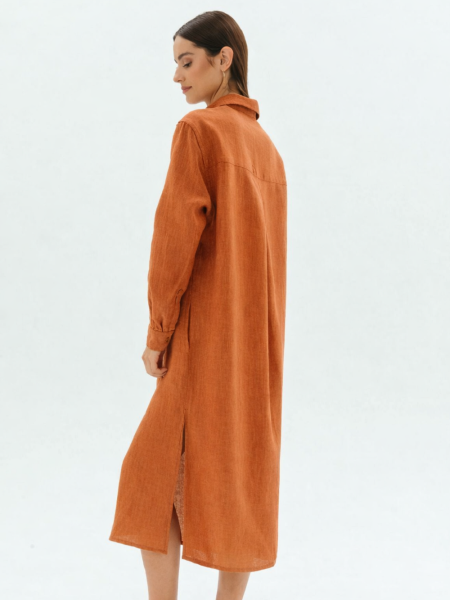 Платье-рубашка Fresh limited terracotta