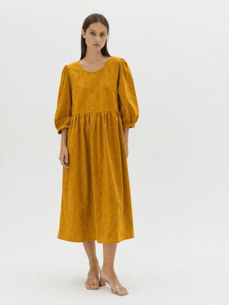 Платье flannel Margo limited mustard trees