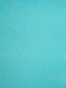 Льняная ткань Бирюзово-голубой арт.1727
