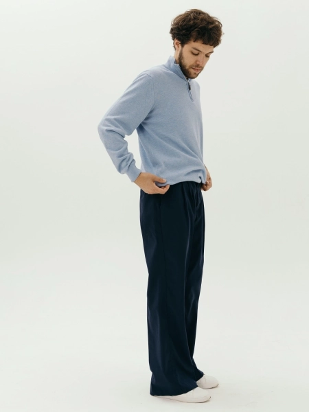 Брюки wool Wide limited sea