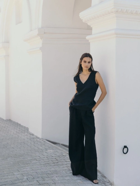 Брюки-палаццо Parisian black