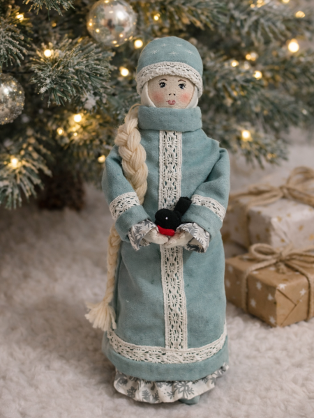 Льняной сувенир Снегурочка