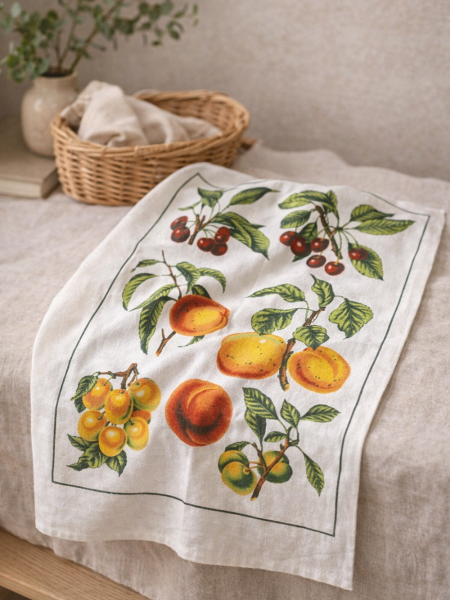 Полотенце льняное Фруктовый сад