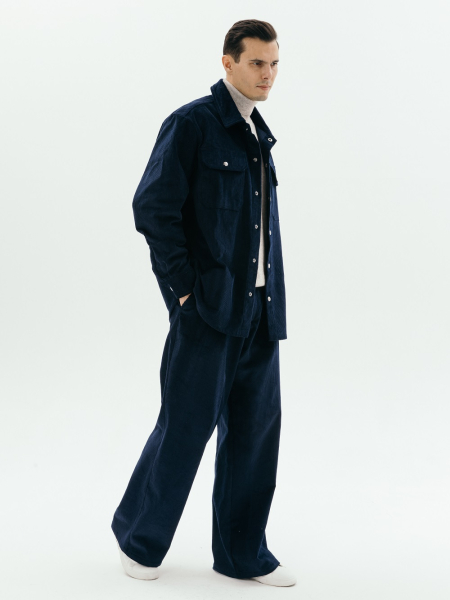 Брюки velvet Wide limited sea