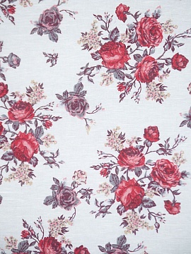 Ткань полульняная Аромат роз арт.3085