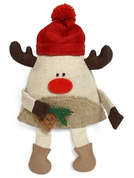 Льняной сувенир Треугольный Олененок