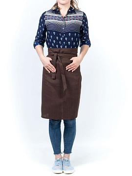Фартук льняной Брион цвет шоколад