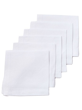 Набор льняных салфеток цвет белый