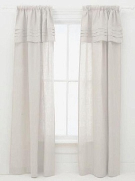 Шторы льняные Charm white