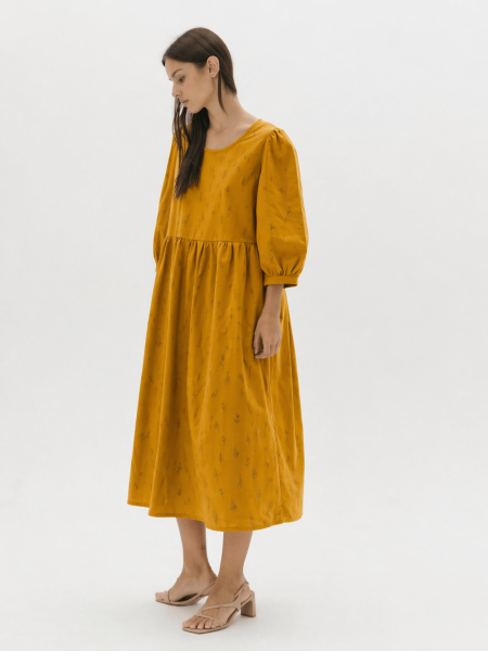 Платье flannel Margo limited mustard trees