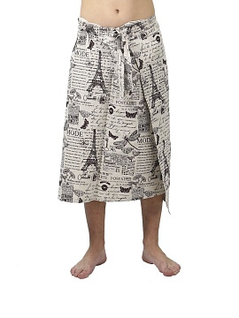 Килт льняной для бани Винтаж