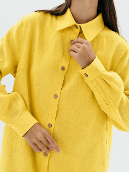 Платье-рубашка Fresh limited yellow