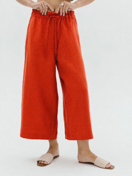 Брюки-кюлоты Kaia limited terracotta