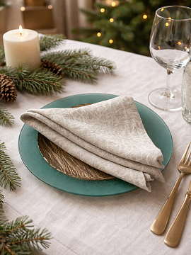 Салфетка льняная Морозная роспись