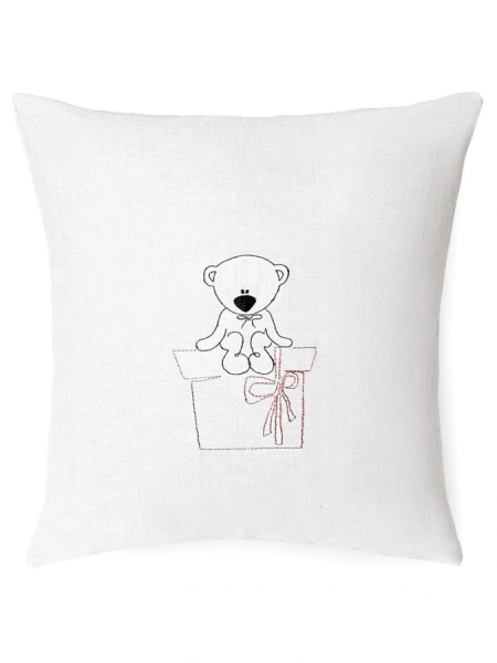 Декоративная наволочка изо льна Тедди