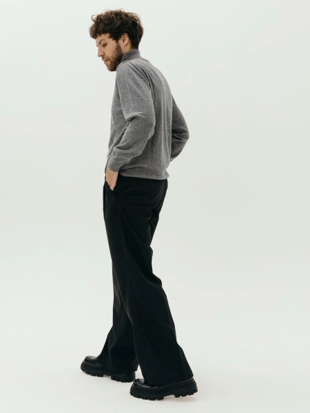 Брюки wool Wide black
