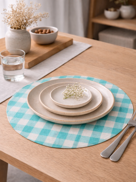 Салфетка круглая изо льна Аделина