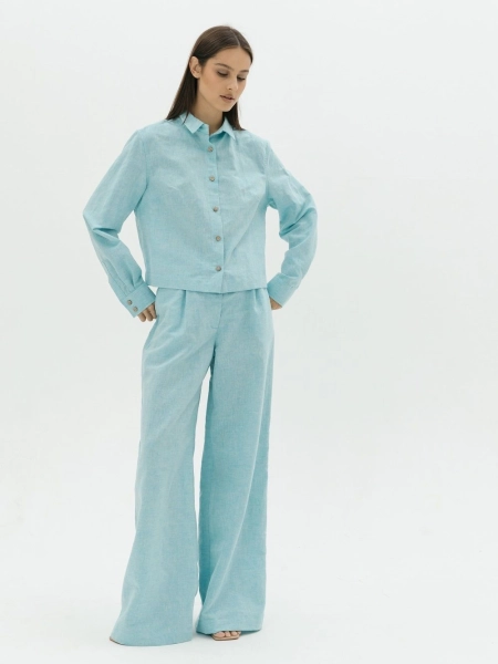 Рубашка Vivid limited turquoise melange